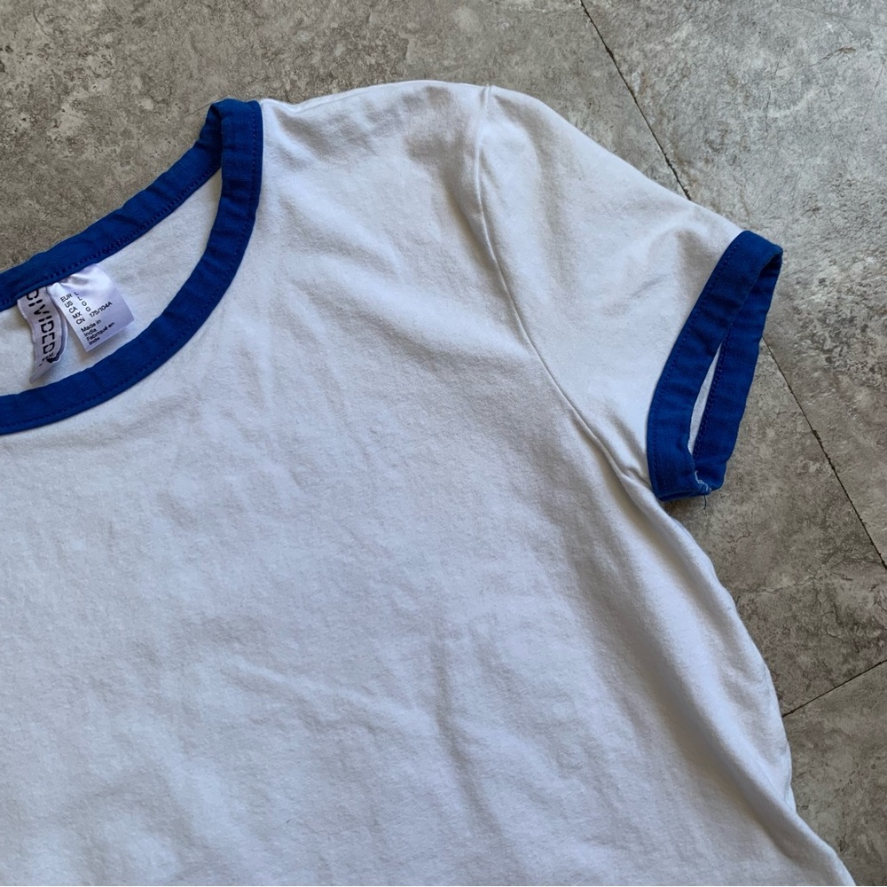 White Short Sleeve Baby Tee Size Large - Picture 3 of 4